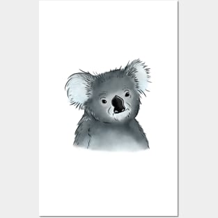 Grey realistic Koala Posters and Art